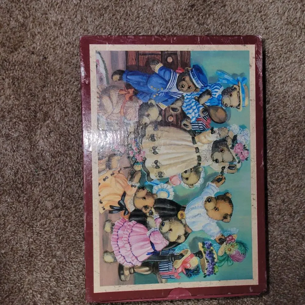 Teddy Bear Lovers‎ PHOTOGRAPH ALBUM Book SET Bow Closures With Sleeve Vintage